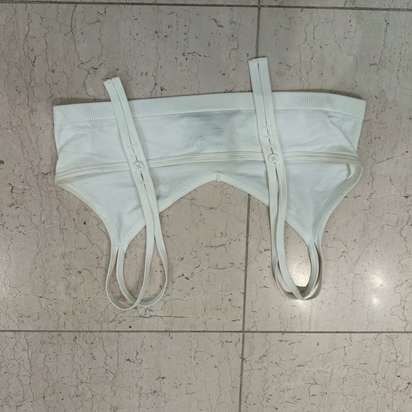 Helmut Lang White Double Strap Stretch Bra - Picture 9 of 12